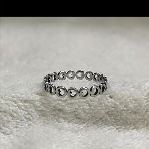 Heart Shaped Jewelry Hollow For WomenJewelry  Stainless Steel Ring